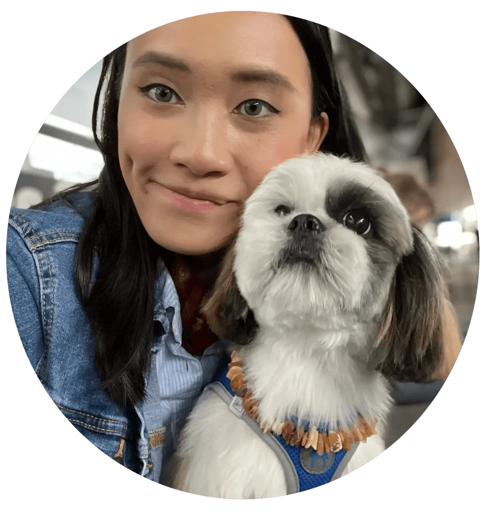 Vanessa holding Billy for a selfie