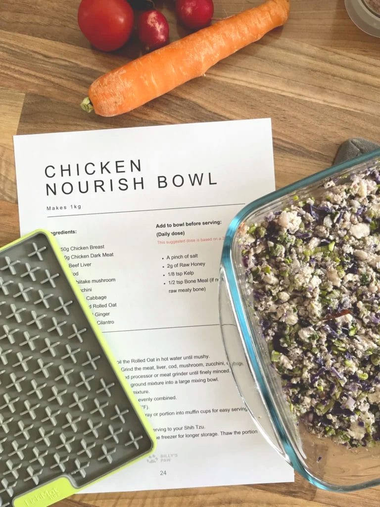 Shih Tzu Homecooking meal